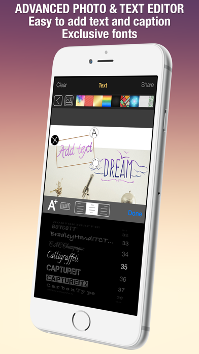 PicTextArt - Easy to add word, caption edit photos iPhone screenshot 5 - Photo & Video app