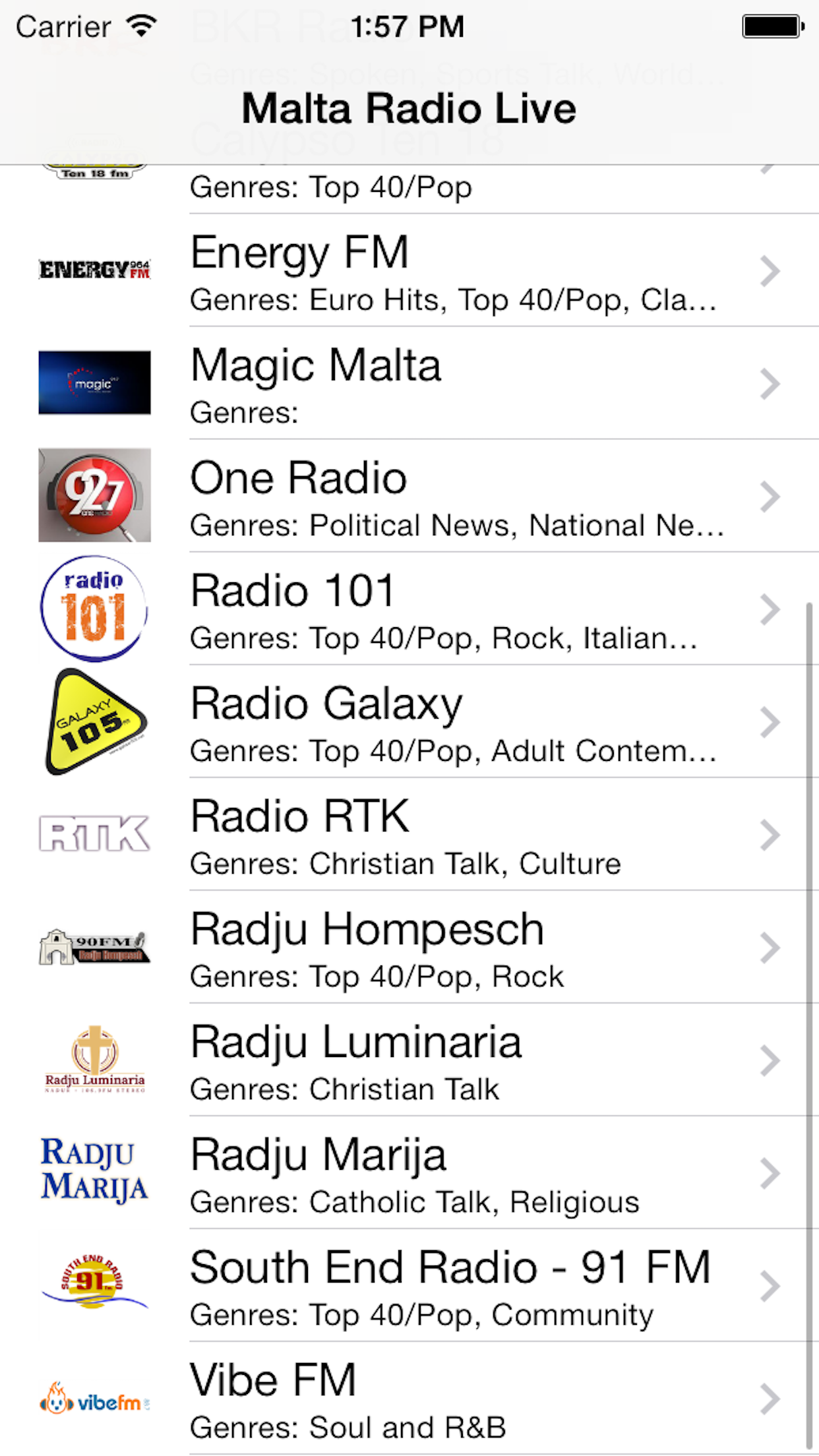 Malta Radio Live Player (Maltese / Malti Radju) screenshot 3
