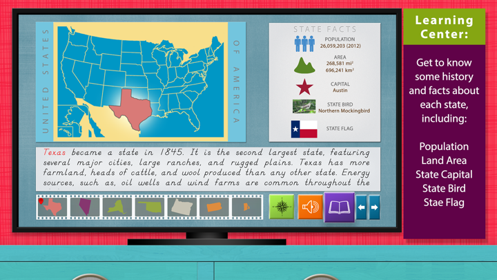 Screenshot #2 pour The United States of America - Geography by Mobile Montessori