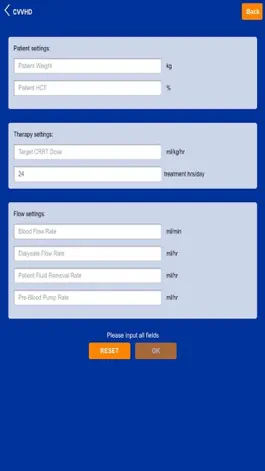 Game screenshot CRRT Dose Calculator apk