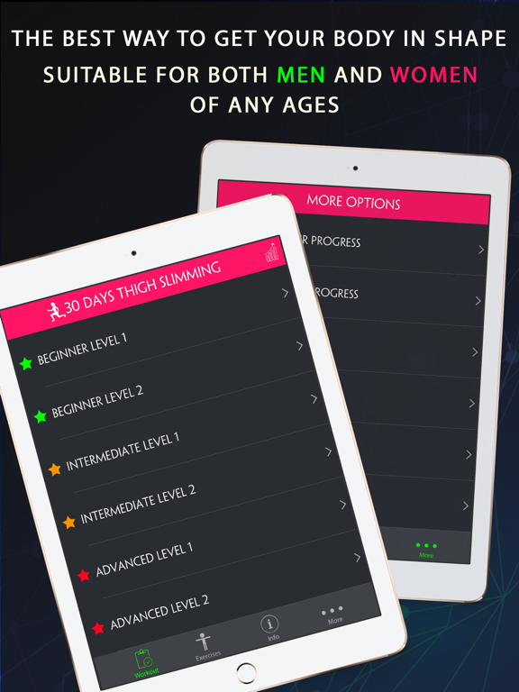 30 Day Thigh Slimming Fitness Challenges iPad screenshot 5 - Health & Fitness app
