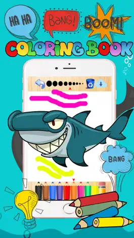 Game screenshot Sea animals shark turtle doodles coloring book kid apk