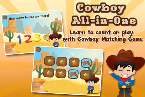 Cowboy All in 1 Games for Preschool Kids screenshot 3