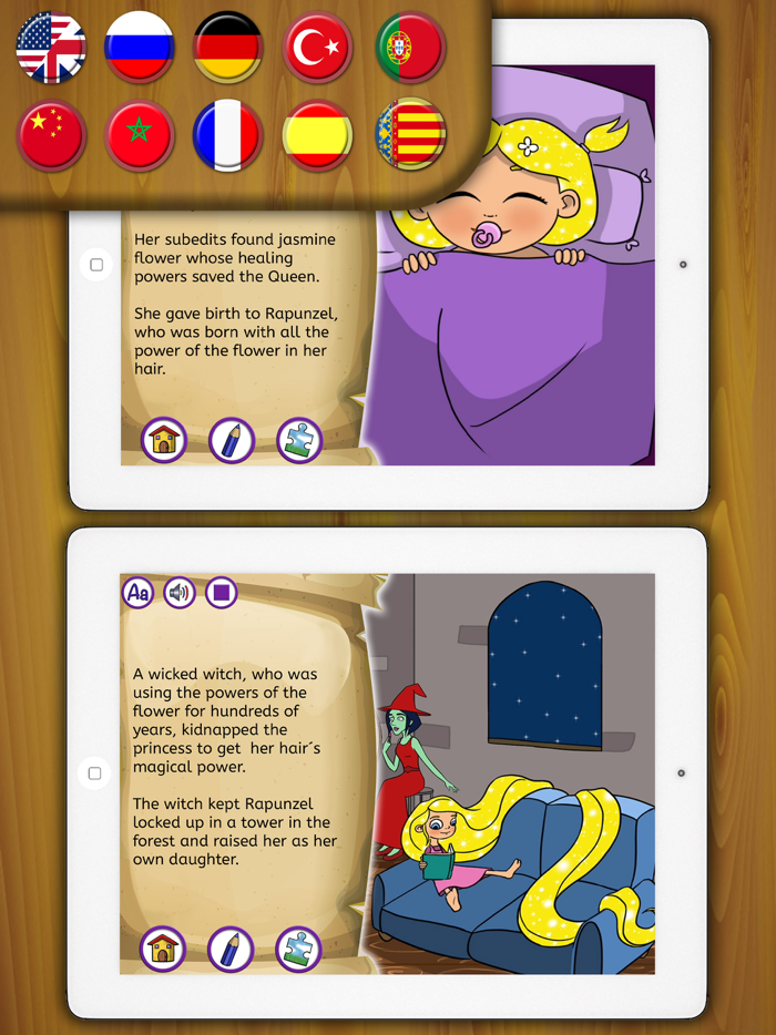 Rapunzel Classic tales - interactive book for kids