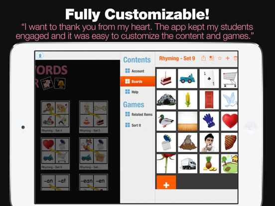 Rhyming Words Center iPad screenshot 5 - Education app