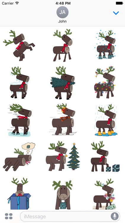 Christmas Reindeer Stickies
