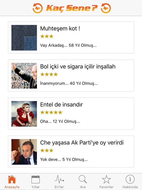 Screenshot #5 pour Kaç Sene Oldu? - İlginç Bilgiler - Komik Olaylar