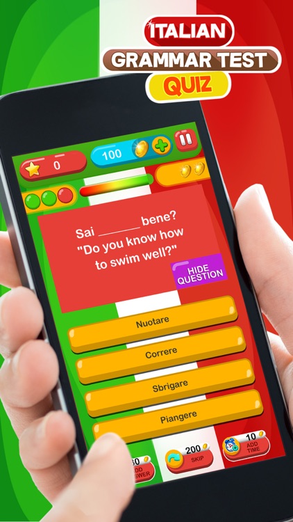 Italian Grammar Test Trivia Quiz – Download Best Free Multiple Choice Game for Child.ren and Adults