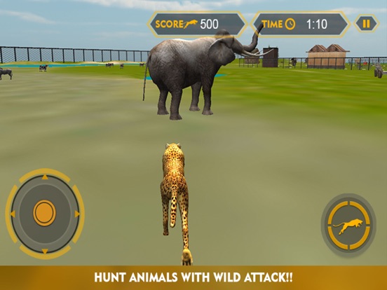 Wildlife cheetah Attack simulator 3D – Chase the wild animals, hunt them in this safari adventure iPad app afbeelding 1