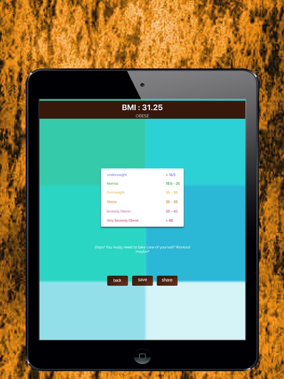 Screenshot #6 pour Ideal Weight Tracker - BMI Calculator