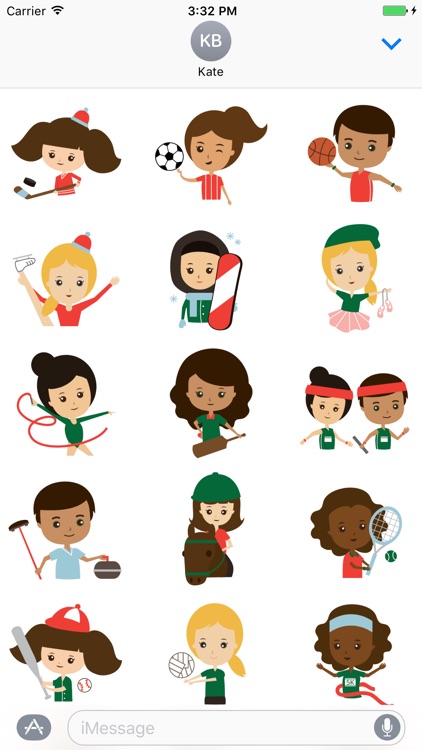 Sporty Kids Sticker Set