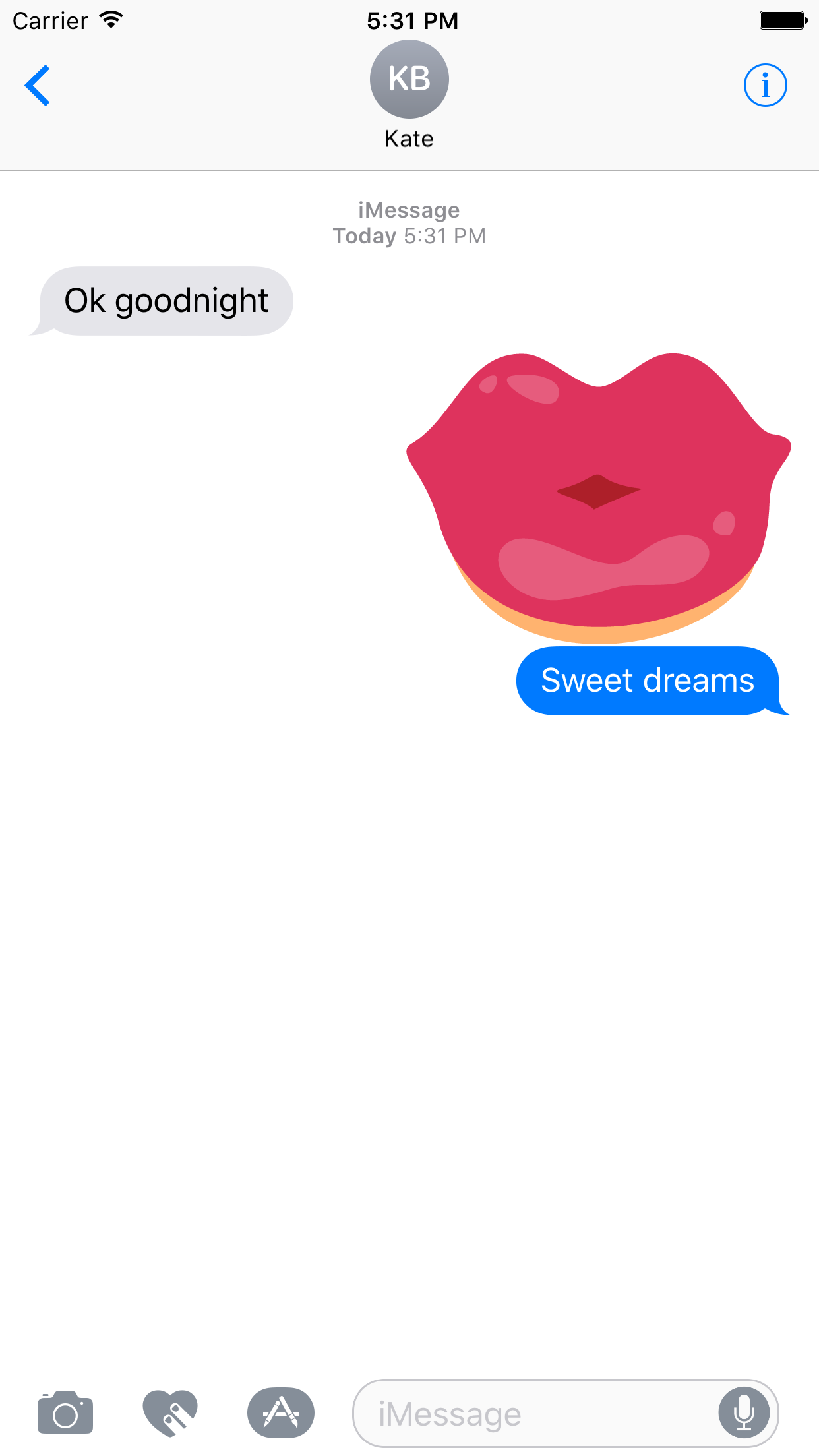 Flirty Lips Stickers