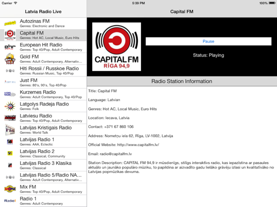 Screenshot #5 pour Latvia Radio Live Player (Latvian / Latvija / latviešu valoda)