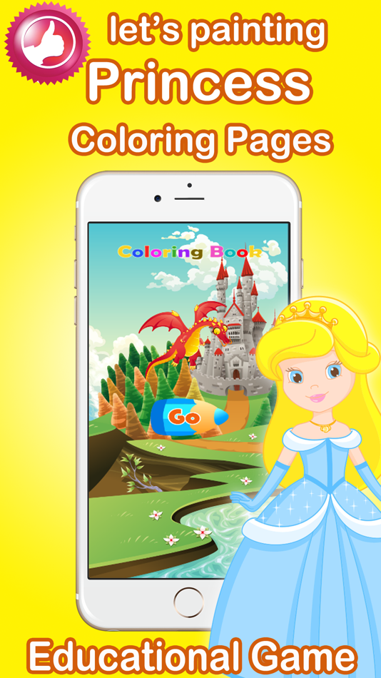 Girls Princess Coloring Pages Education Game - 1.0.2 - (iOS)