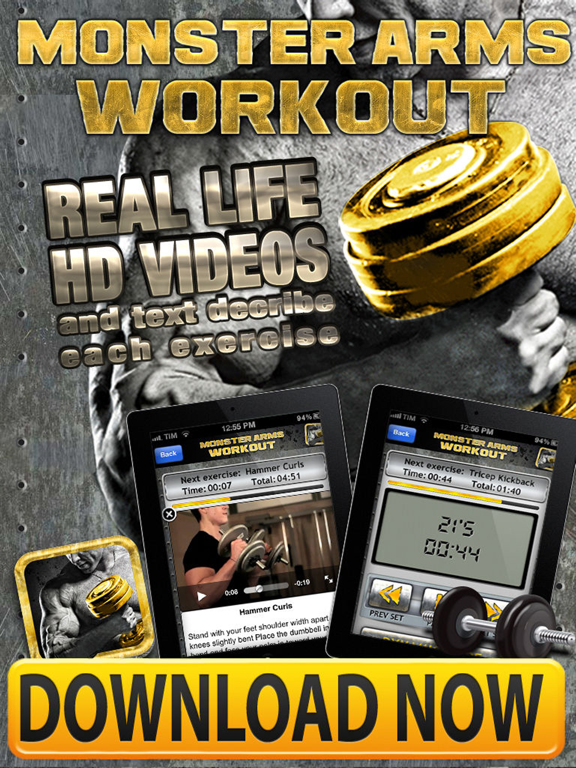 Arm Workout Upper-Body-Strength Routine iPad screenshot