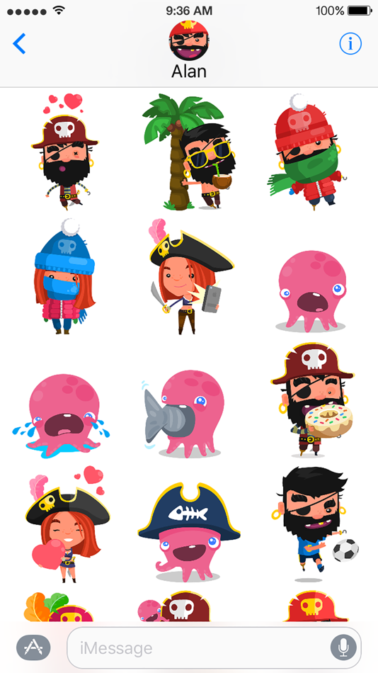 #1. Pirate Kings Stickers for Apple iMessage (iOS) By: Playtika LTD