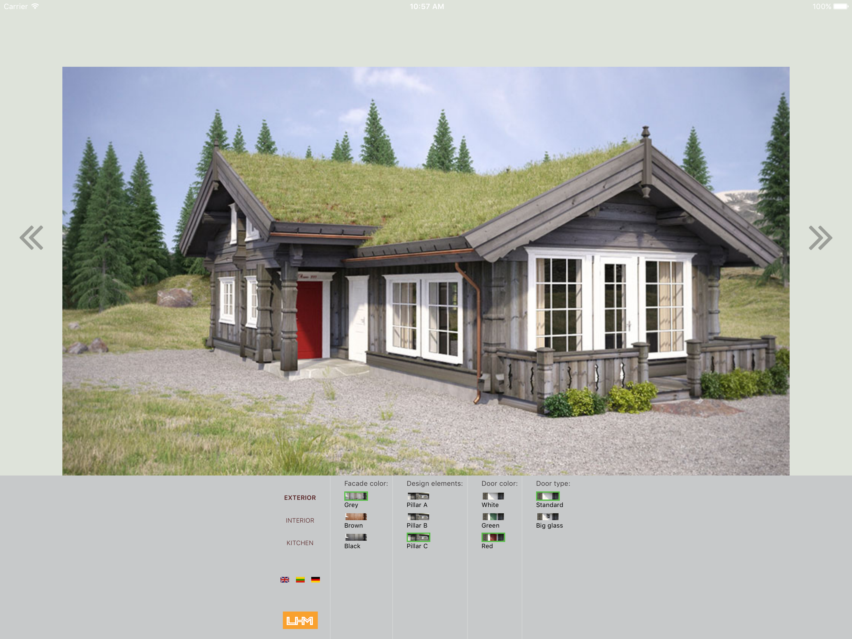LHM House kitchen configurator screenshot 5