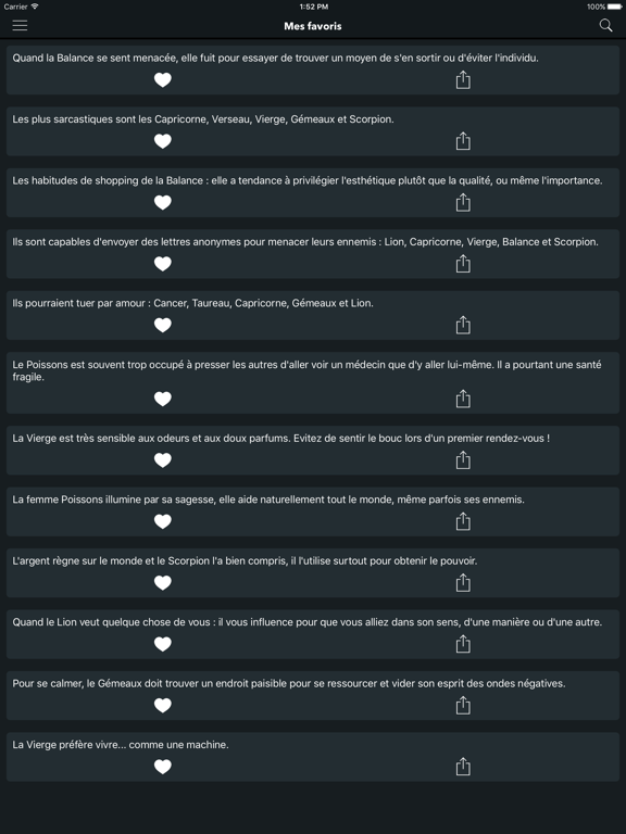 Le Vrai Horoscope iPad screenshot 4 - Lifestyle app