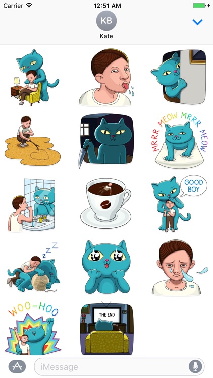 Cat With Life Stickers