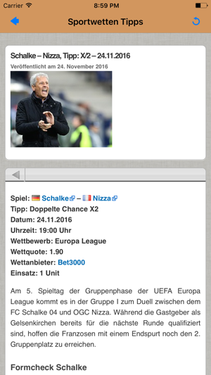 Sportwetten Tipps der Wettbasis