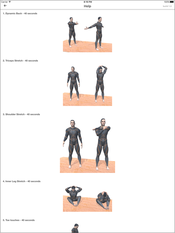12 Min Stretch Challenge Workout Free Pain Relief iPad screenshot