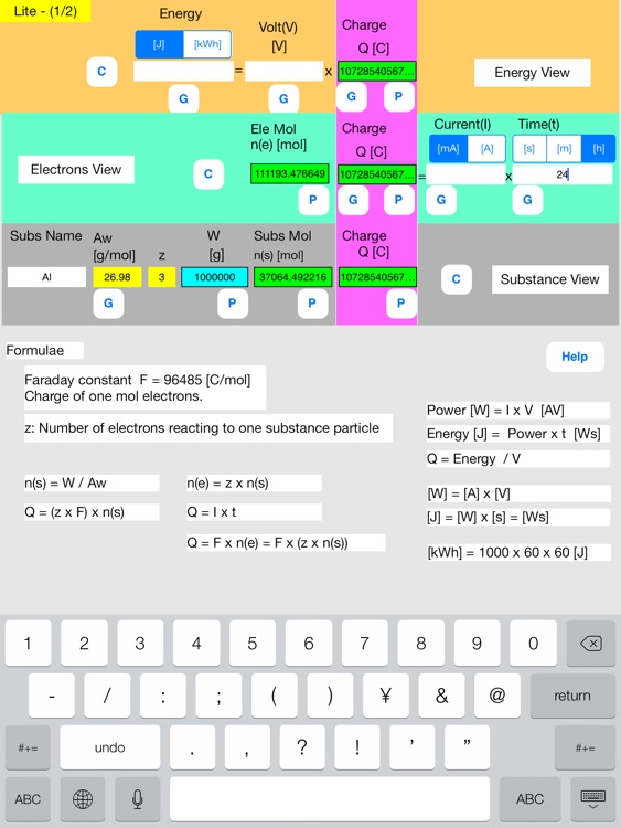 Faraday Calculator Lite