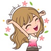 Cheerful Girl Sticker for iMessage by AMSTICKERS