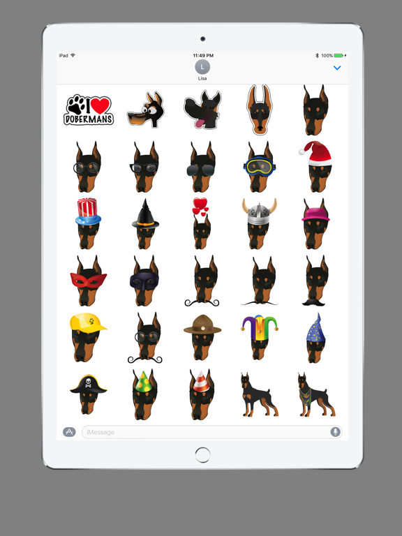 Screenshot #5 pour Doberman Pinscher Emoji
