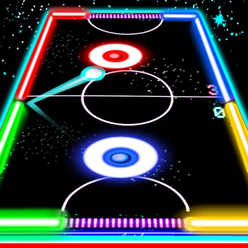 Glow Hockey HD - Best Neon Light Air Hockey icon