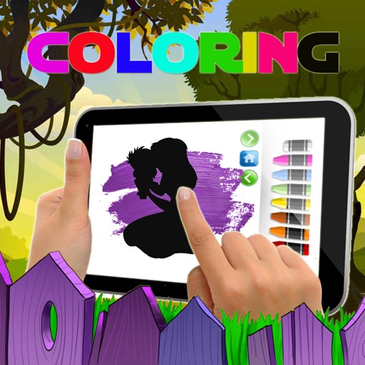 Game Paint Coloring Tarzan Jane Jungle Edition iOS App