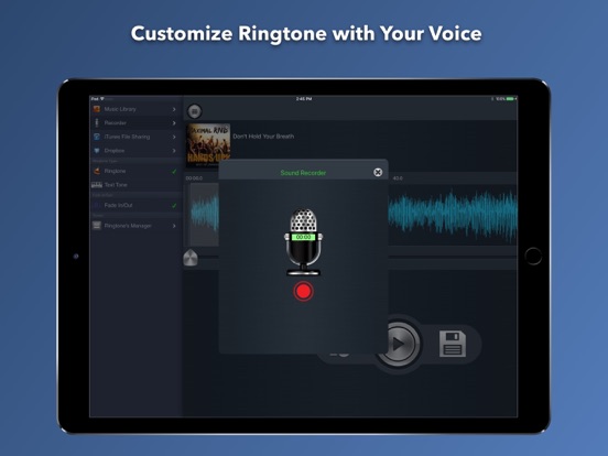 Ringtone Maker:Customize music ring tone,text tone iPad screenshot