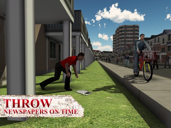 新聞配達の少年＆自転車に乗っゲームのおすすめ画像3