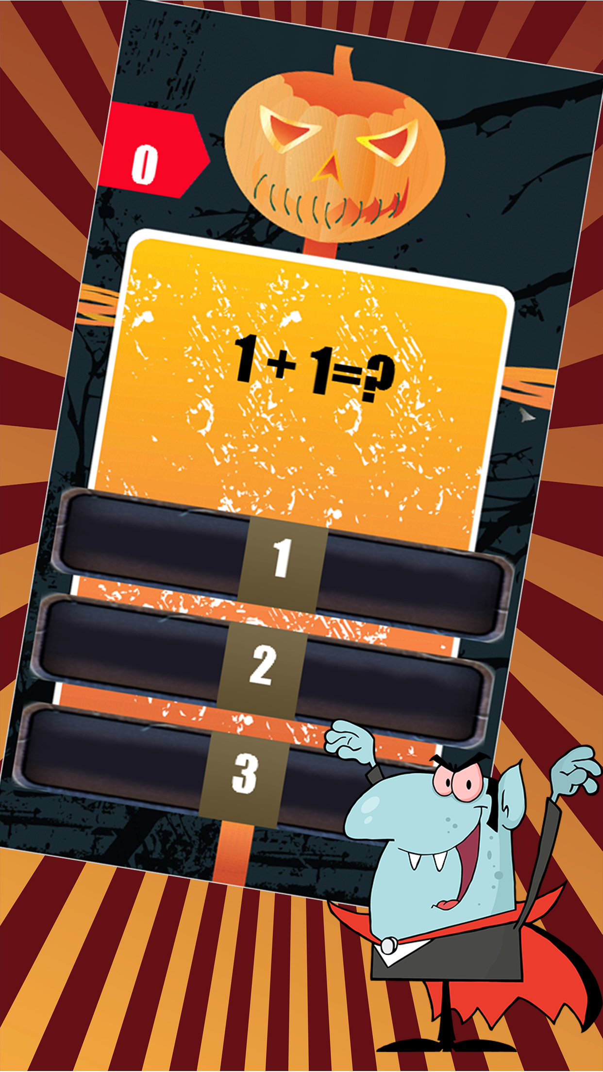 Freaking Halloween Game -  Ace Basic Math Problems