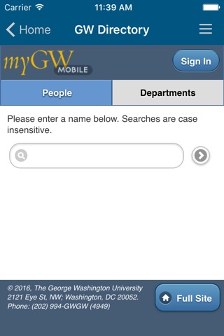 GWU Mobile screenshot 2