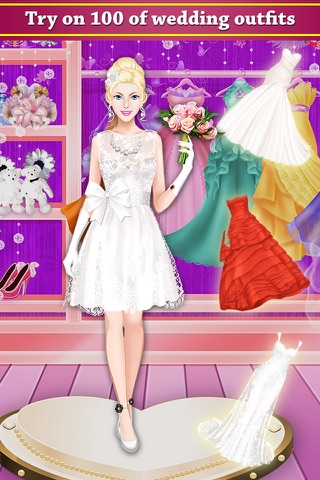 Hollywood princess wedding salon : spa, makeup, dress up and makeover best free games for girls screenshot 3