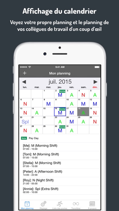 Screenshot #1 pour Planning Facile