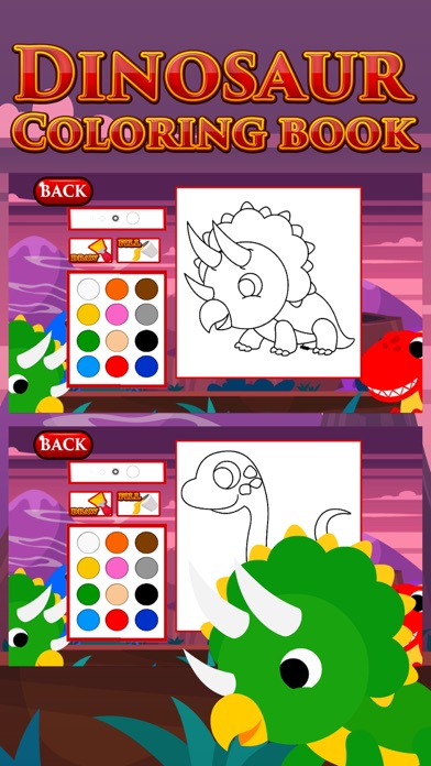 Screenshot #2 pour Dinosaur Coloring Book wow