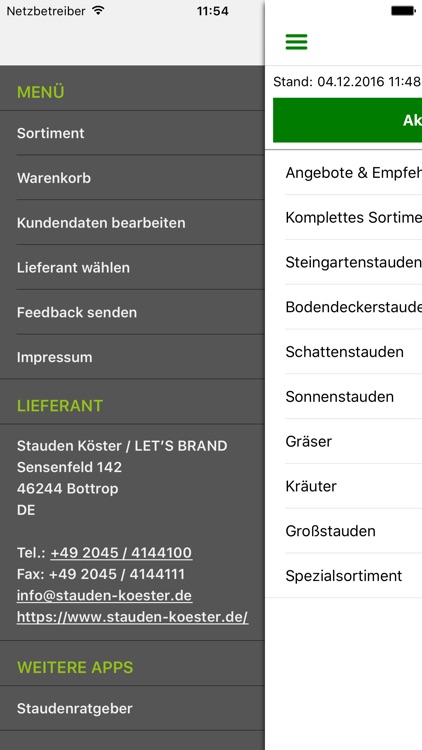 Stauden-Bestell-App für Gartencenter screenshot-4