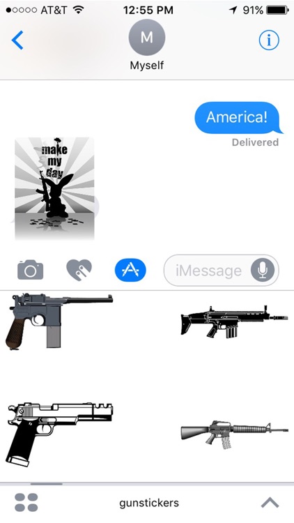 Gun Stickers for iMessage screenshot-3