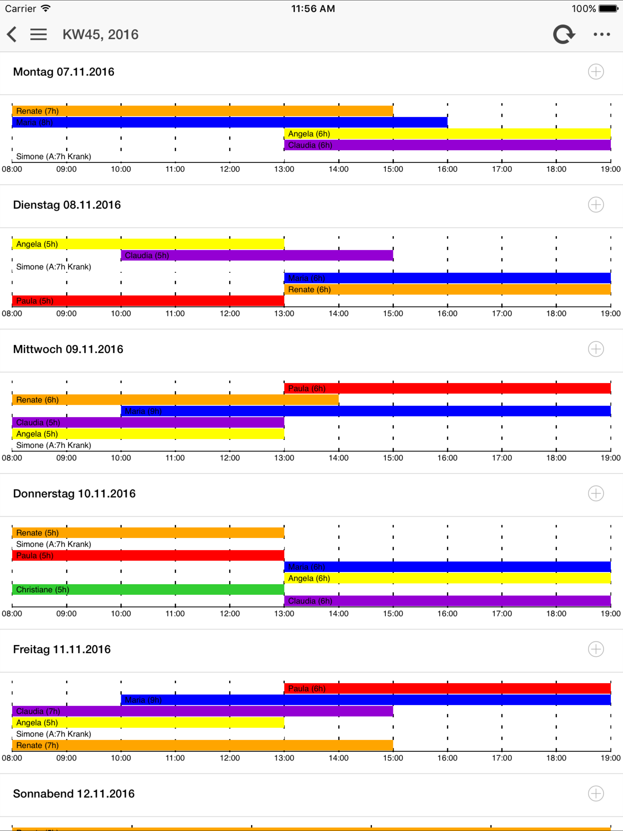 Teamplan Dienstplan screenshot 6