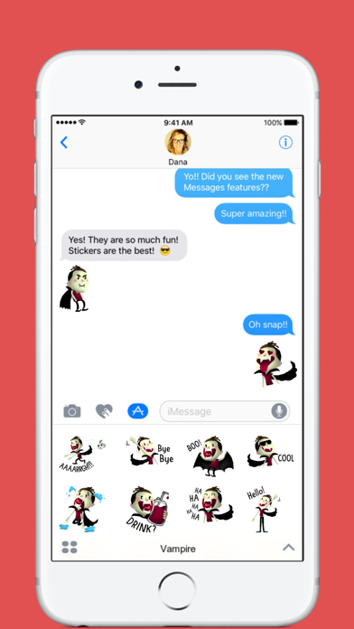 Vampire stickers by meltem iPhone screenshot 1 - Stickers app