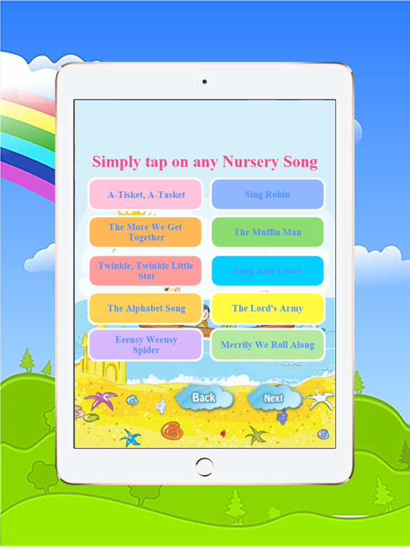 List of Funny Classic Nursery Rhymes with Lyrics iPad screenshot