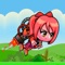 Jetpack Red Girl PRO game gives you a fly in the sky