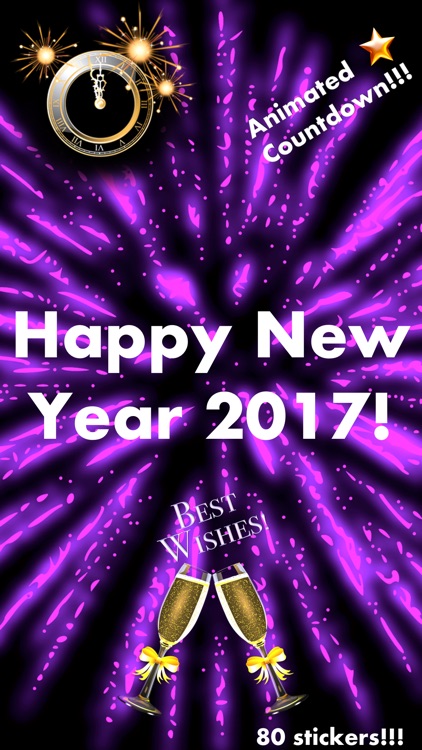 Happy New Year 2017 • 80 stickers for iMessage screenshot-0