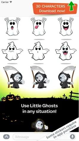 Game screenshot Little Ghosts  – funny Stickers Smileys & Emoji hack