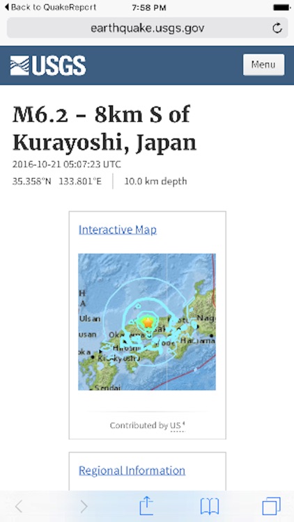 Earthquake Report screenshot-3