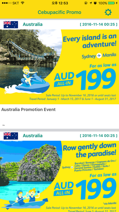 Screenshot #1 pour Cebupacific Air Promotions Alarm