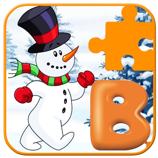 Kids Snow Man ABC Jigsaw Learn Fun Game Version icon