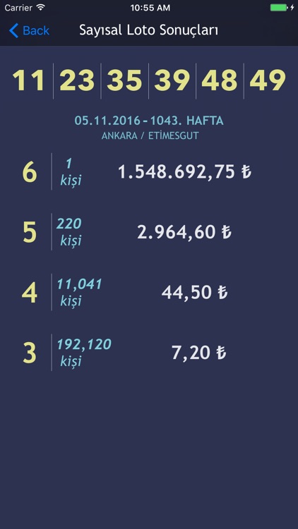 Loto Sonuçları - Sayısal Loto,Süper Loto,Şans Topu