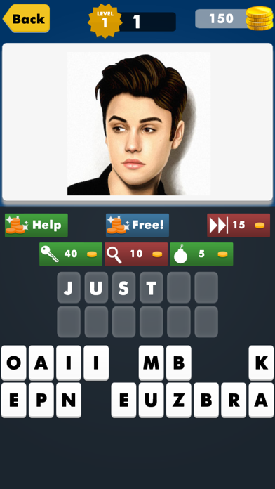 Celebrity Guess Quiz Games ~ Guessing hip hop pop music super star singers, tv & movie actors Screenshot